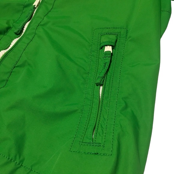 Abercrombie Green Windbreaker Rain Jacket Y2K Men medium Hooded - Picture 8 of 16